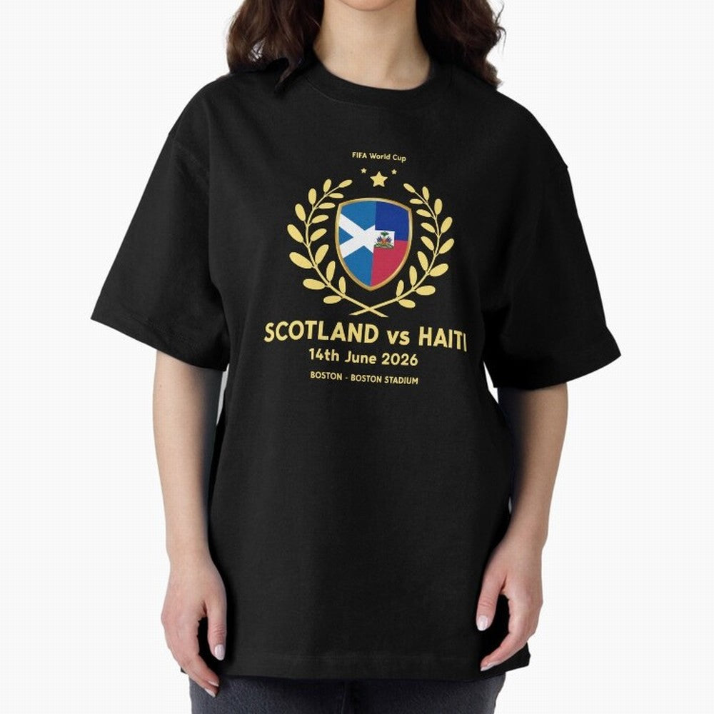 FIFA World Cup - Scotland v Haiti Oversized T-Shirt Carry the Colors and Pride of FIFA World Cup 2026 Group Stage Featuring Neymar, Argentina, France and Brazil Energy, Football Passion, Legendary Performances, Festival Vibes and Supporter