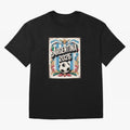 Argentina World Cup 2026 Filete Porte?o Vintage Football Poster - Buenos Aires Folk Art Fan Design Oversized T-Shirt Fuel Your Fan Pride for Global Football Passion for FIFA World Cup 2026 USA Canada Mexico, with Messi, Neymar and Mbappe,