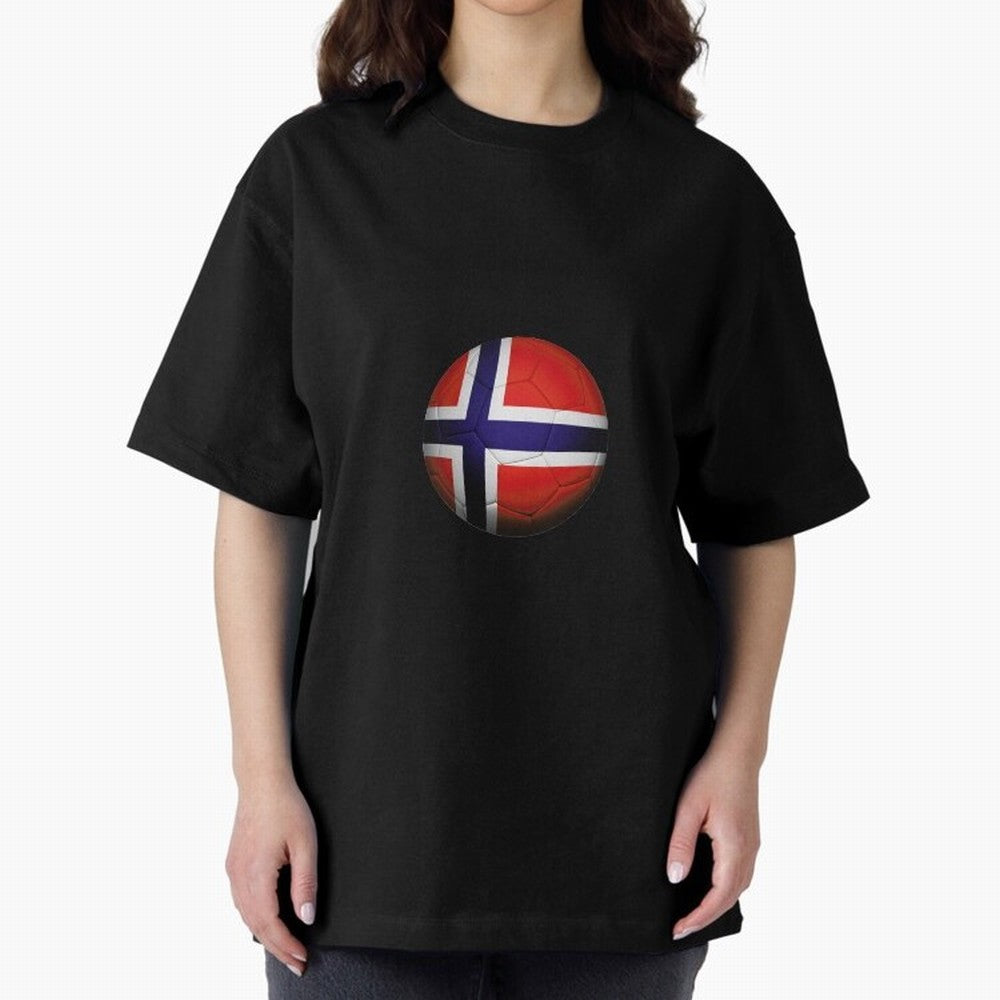 Norway Football Oversized T-Shirt Honor Champions and Dreams in Global Football Passion for FIFA World Cup 2026 USA Canada Mexico, Centered on Haaland, Spain and Netherlands, Match Day Excitement, Supporter Culture, Golden Goals and Global Football