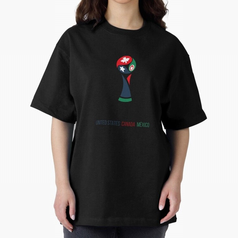 2026 World Cup Oversized T-Shirt Bring FIFA World Cup 2026 USA Canada Mexico Highlighting Haaland, Portugal Energy, Champion Mindset, Group Stage Buzz, Knockout Tension and Passionate Fan Culture; Ideal for Football Dads, Football Moms, Friends,