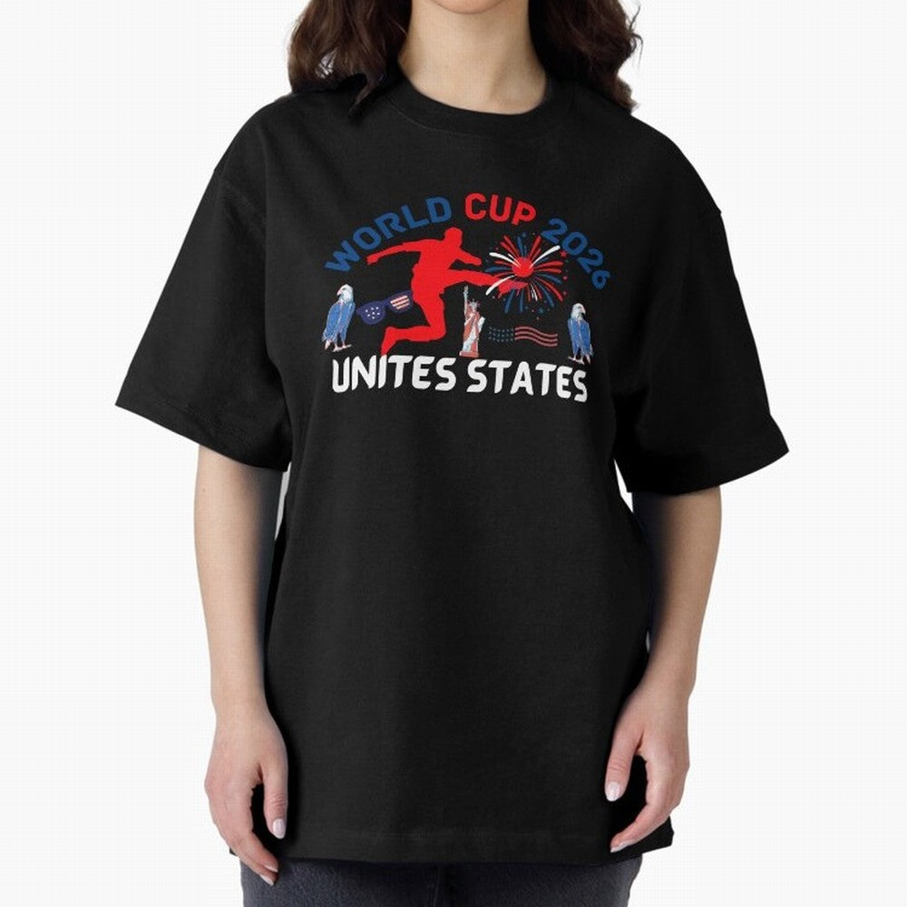 World cup 2026 unisex T-shirt World cup soccer North America 2026 Soccer World cup 26 USA Oversized T-Shirt Represent the Passion of FIFA World Cup 2026 Group Stage Built around CR7 and Messi, Netherlands Energy, Football History, Final Match