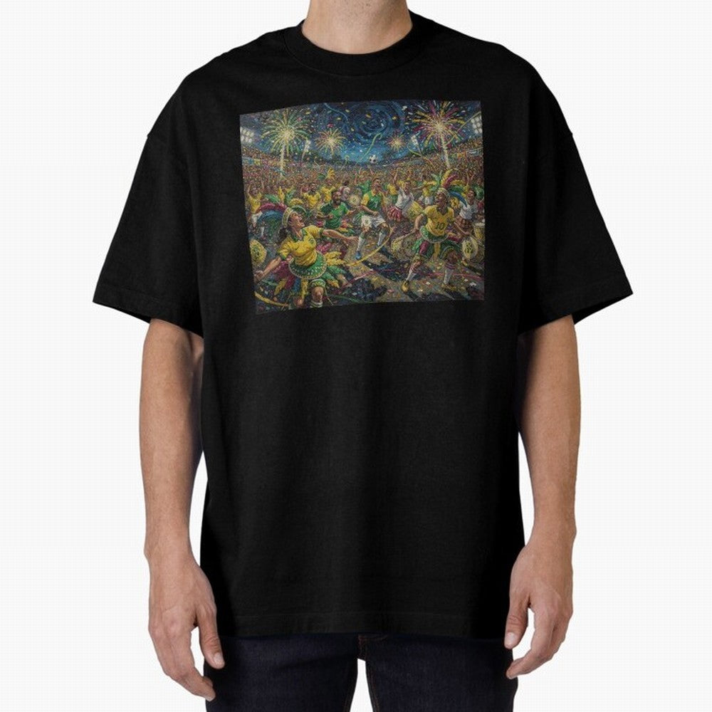 Celebration at Brazilian Football Match World Cup 2026 Vibes Oversized T-Shirt Carry National Pride through the FIFA World Cup 2026 USA Canada Mexico Journey through Cristiano Ronaldo, Haaland and CR7 Highlights, Netherlands Pride, Championship