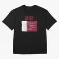 Qatar Oversized T-Shirt Refresh Match Day Hype around FIFA World Cup 2026 USA Canada Mexico, Messi, Spain and Netherlands, Football Festival Excitement, Trophy Ambitions, Country Rivalries and Star Player Buzz; Made for Collectors Who Enjoy Iconic