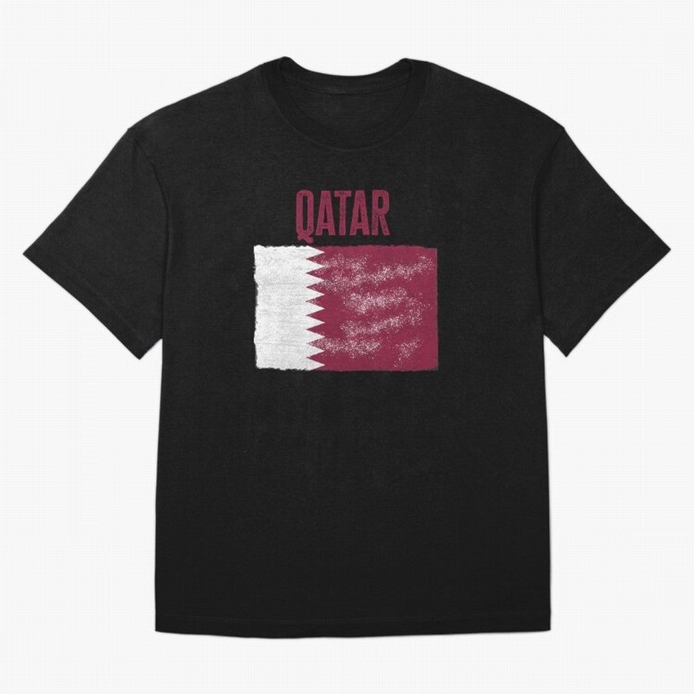 Qatar Oversized T-Shirt Refresh Match Day Hype around FIFA World Cup 2026 USA Canada Mexico, Messi, Spain and Netherlands, Football Festival Excitement, Trophy Ambitions, Country Rivalries and Star Player Buzz; Made for Collectors Who Enjoy Iconic