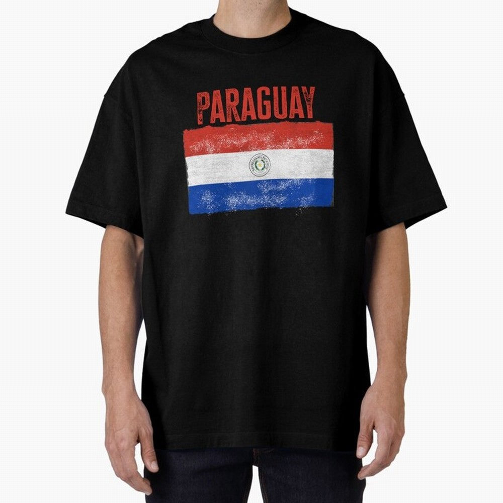 Paraguay Oversized T-Shirt Live the Energy of the FIFA World Cup 2026 USA Canada Mexico Journey through CR7 Highlights, Brazil, Portugal and Argentina Pride, Retro Football Energy, Iconic Rivalries, Trophy Chase Drama and Stadium Atmosphere; Great