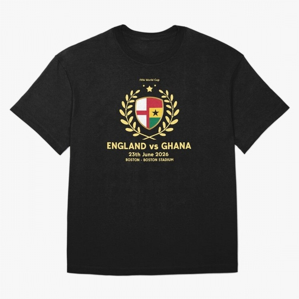 FIFA World Cup - England v Ghana Oversized T-Shirt Bring a Champion Mindset to FIFA World Cup 2026 Group Stage Spirit, Highlighting Argentina, France and Brazil, Haaland and Mbappe, Championship Spirit, Famous Goals, Roaring Crowds and