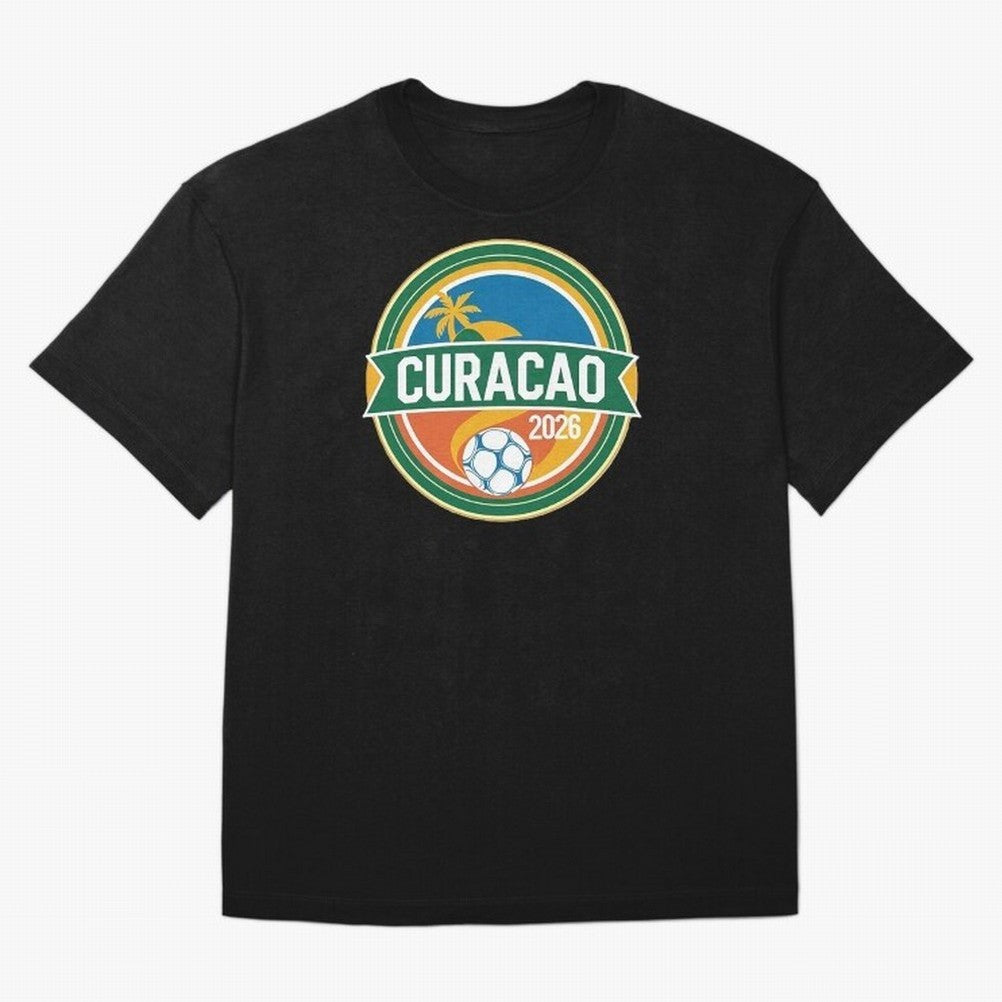 Curacao WC 2026 Oversized T-Shirt Join the Countdown to Match Day Hype around FIFA World Cup 2026 USA Canada Mexico, Haaland, England and Germany, Soccer Culture, Superstar Moments, National Team Dreams and Competitive Fire; Ideal for Football