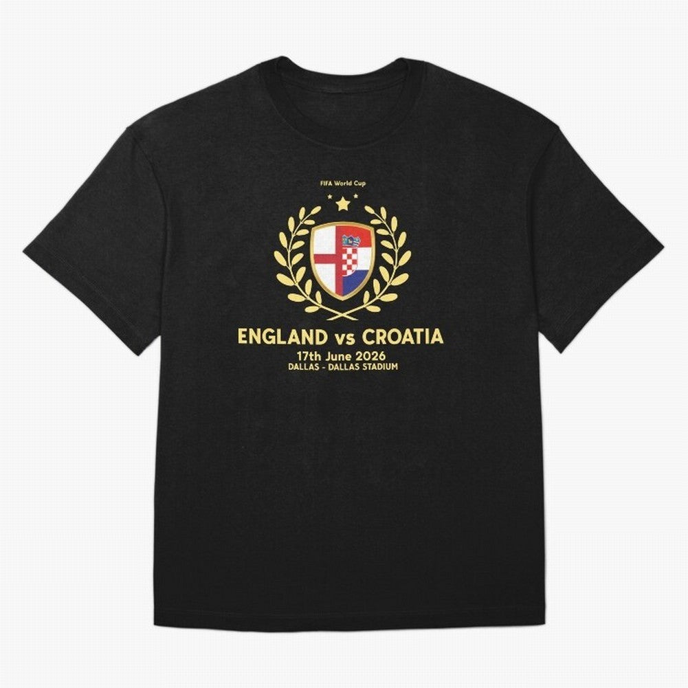 FIFA World Cup - England v Croatia Oversized T-Shirt Keep the Legacy of the FIFA World Cup 2026 Journey through Messi, Neymar and Mbappe Highlights, Portugal, Spain and Germany Pride, Worldwide Fan Energy, Dramatic Goals, Stadium Lights and