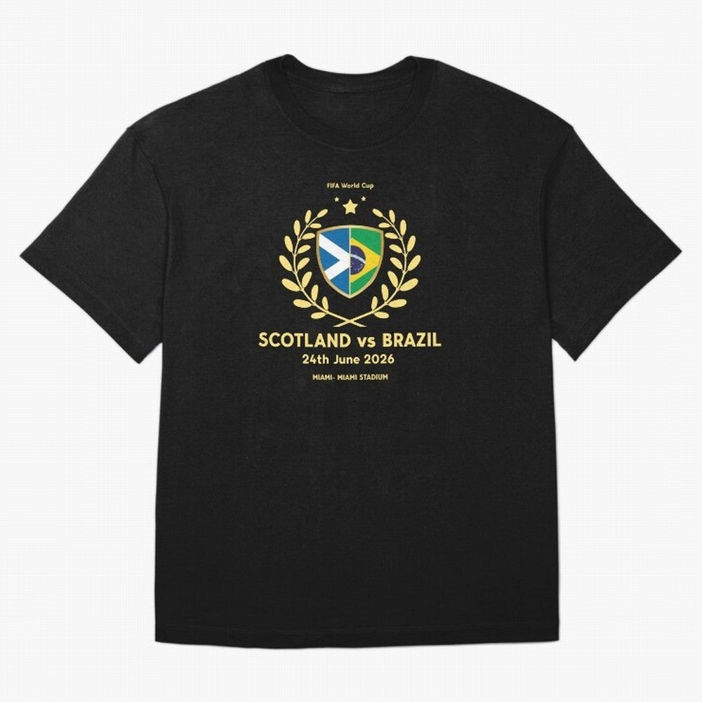 FIFA World Cup - Scotland v Brazil Oversized T-Shirt Show Your Stadium Side during Match Day Hype around FIFA World Cup 2026 USA Canada Mexico, Messi and Cristiano Ronaldo, Argentina and Brazil, Football History, Final Match Energy, Crowd Noise and