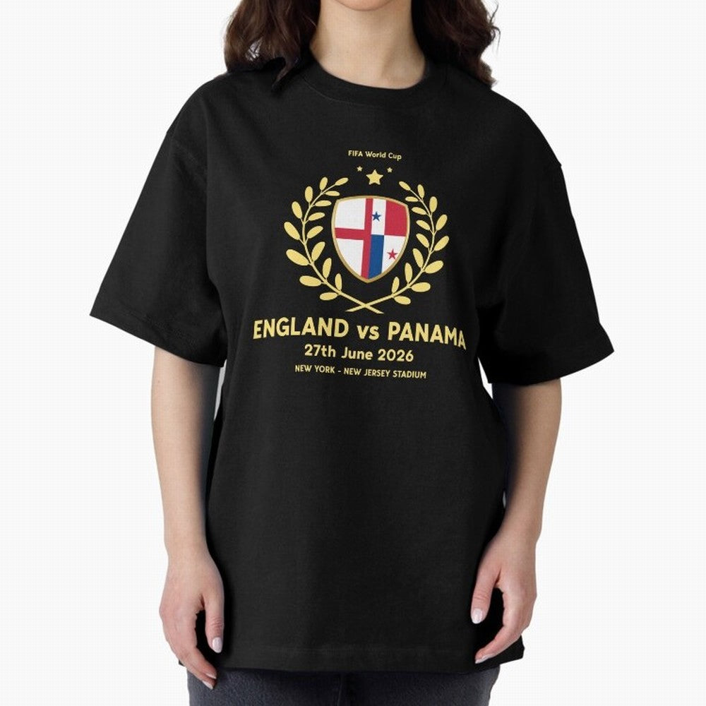 FIFA World Cup - England v Panama Oversized T-Shirt Honor FIFA World Cup 2026 Spirit, Highlighting England, France and Netherlands, Mbappe and Neymar, Stadium Chants, National Pride, Trophy Dreams and Unforgettable Football Memories; Created for