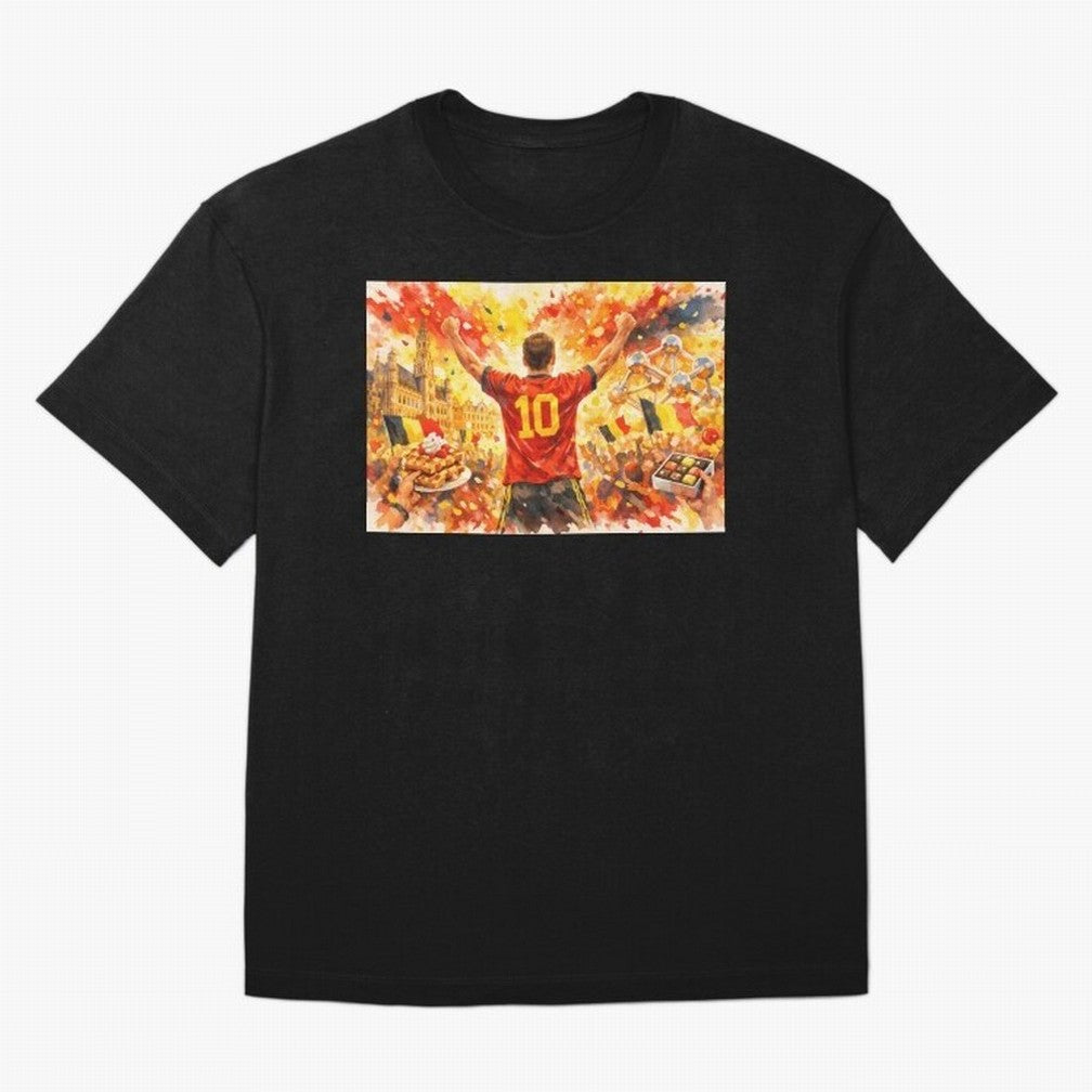 Belgian Celebration with Atomium Belgium Soccer Vibes Oversized T-Shirt Relive Legendary Nights from FIFA World Cup 2026 USA Canada Mexico Built around Mbappe and Neymar, France Energy, Game Day Rituals, Football Legends, Country Pride and the Road