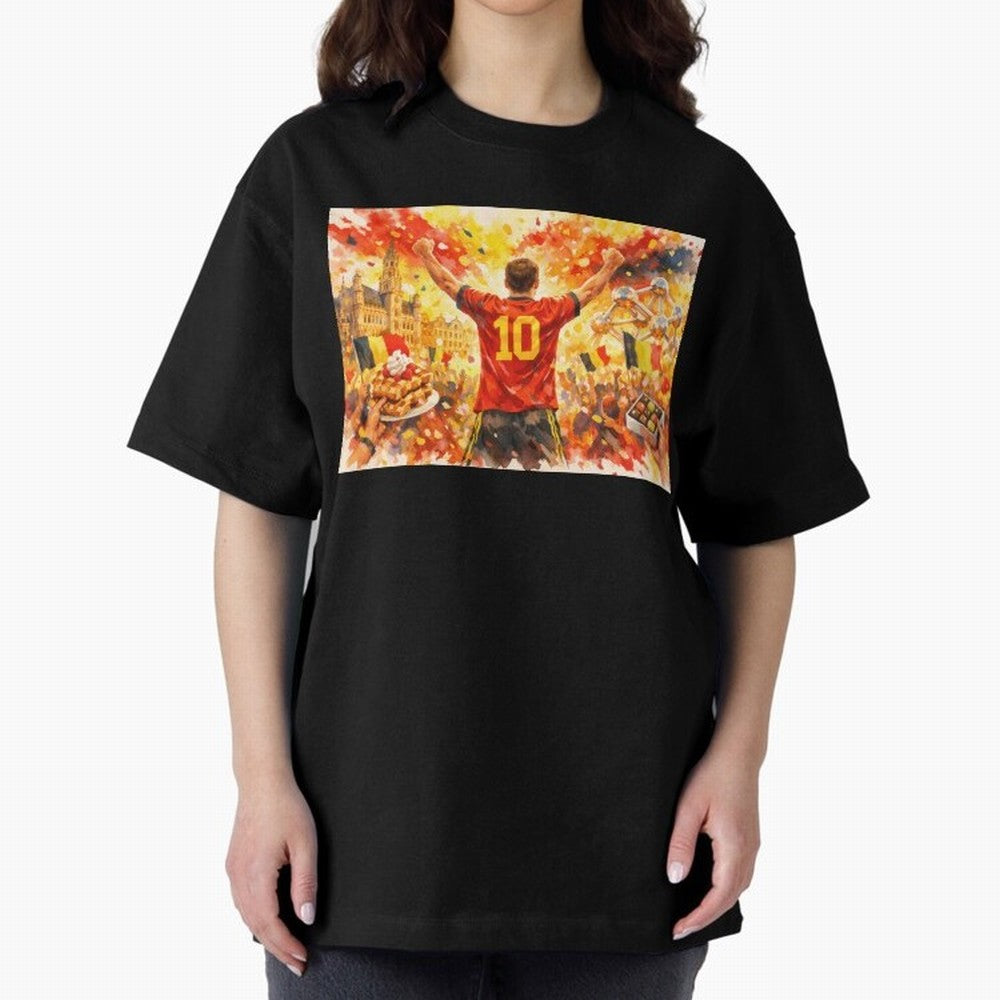 Belgian Celebration with Atomium Belgium Soccer Vibes Oversized T-Shirt Relive Legendary Nights from FIFA World Cup 2026 USA Canada Mexico Built around Mbappe and Neymar, France Energy, Game Day Rituals, Football Legends, Country Pride and the Road