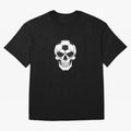 Soccer Skull in Goal Net - Dark Soccer Death Goal Oversized T-Shirt Carry the Colors and Pride of FIFA World Cup 2026 USA Canada Mexico Driven by Neymar, Haaland and Cristiano Ronaldo, Germany Energy, Supporter Pride, Iconic Celebrations, Legendary