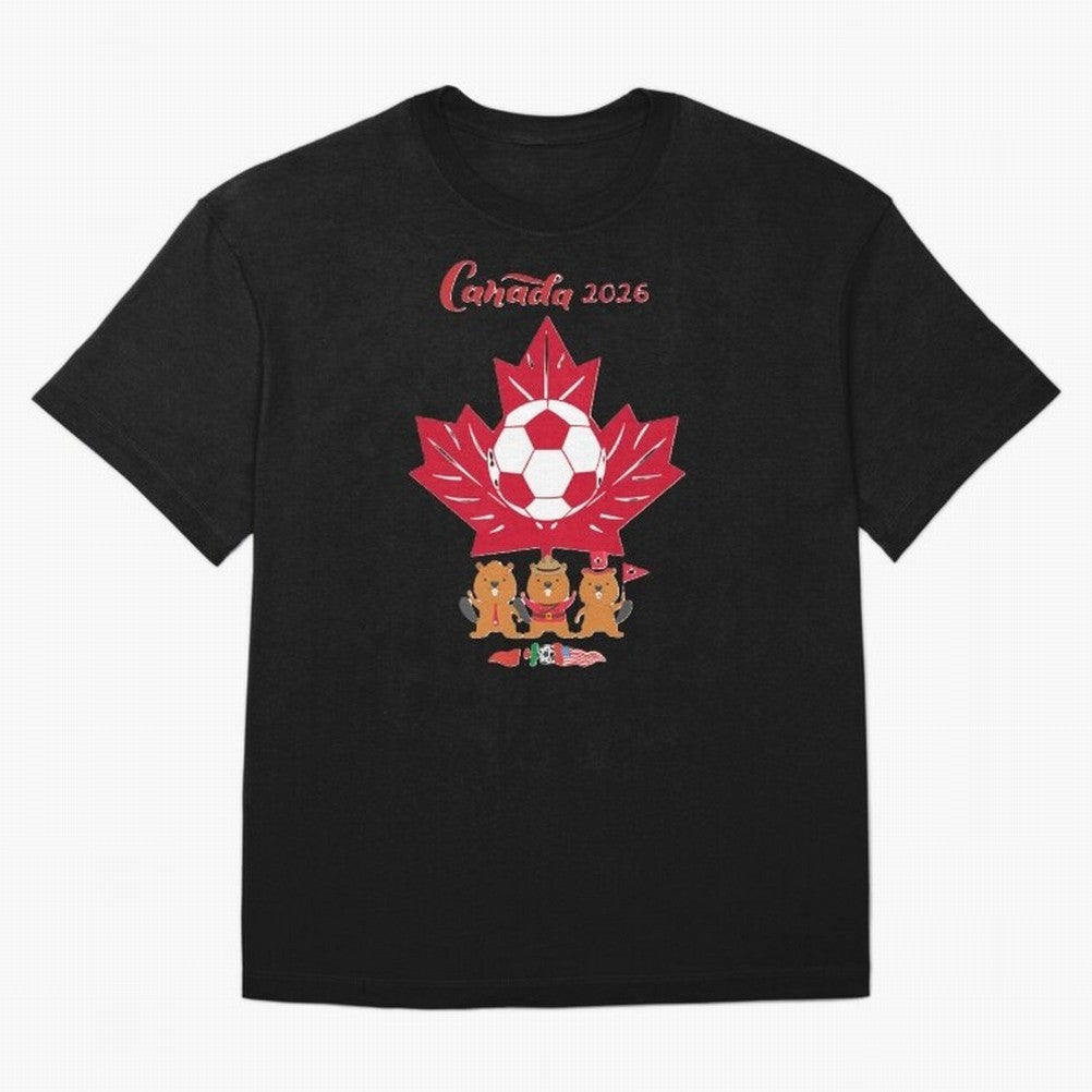 Canada 2026 Oversized T-Shirt Discover Match Day Hype around FIFA World Cup 2026 USA Canada Mexico, CR7, England, Stadium Chants, National Pride, Trophy Dreams and Unforgettable Football Memories; Ideal for Football Dads, Football Moms, Friends,