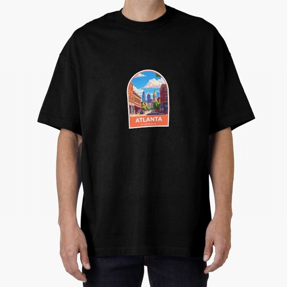 Atlanta Georgia Oversized T-Shirt Fuel the FIFA World Cup 2026 Journey through Messi Highlights, Brazil Pride, Football History, Final Match Energy, Crowd Noise and Once in a Lifetime Moments; Ideal for Football Dads, Football Moms, Friends,