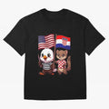 The American eagle and its friend, the Croatian marten Oversized T-Shirt Make Memories around Match Day Hype around FIFA World Cup 2026 Group Stage, Neymar, Haaland and Cristiano Ronaldo, England, France and Netherlands, Supporter Pride, Iconic