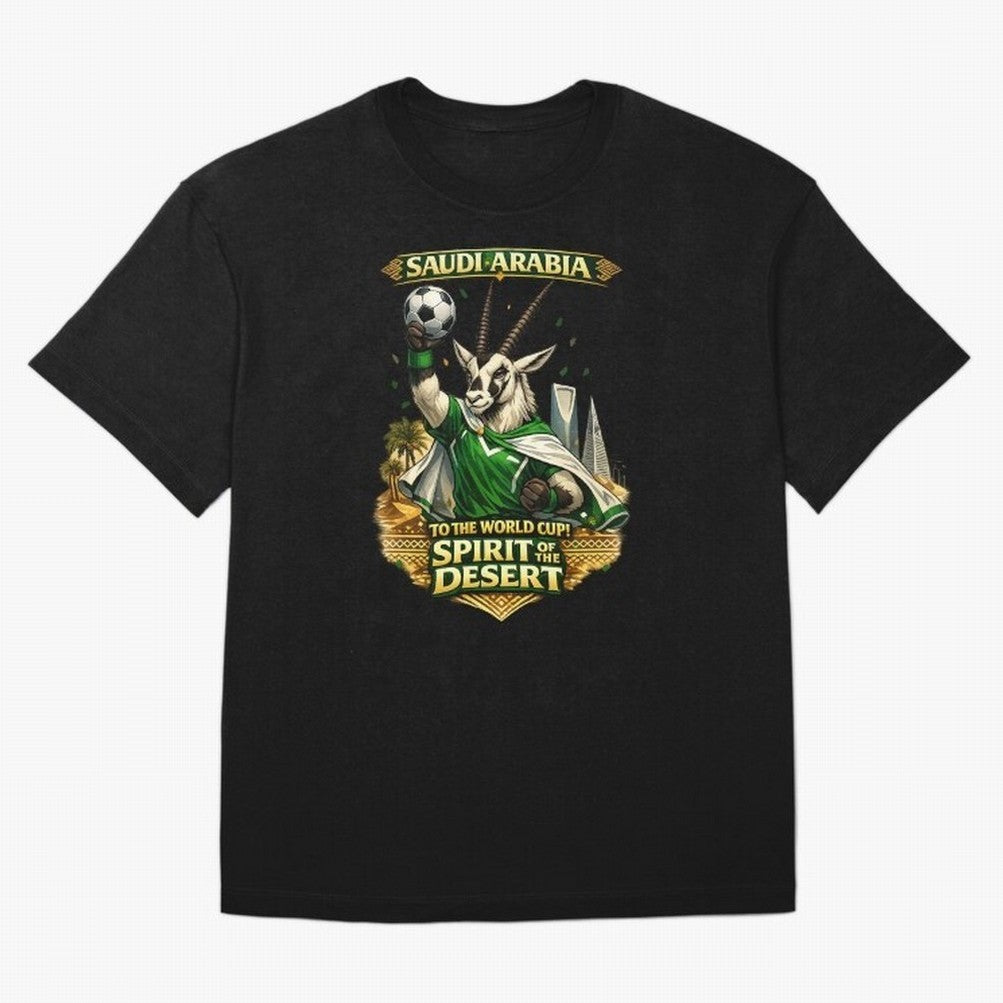 Saudi Arabia World Cup Desert Spirit Oversized T-Shirt Follow the Road to FIFA World Cup 2026 Group Stage Centered on Mbappe, England, France and Netherlands Energy, Tournament Hype, Historic Matchups, Family Viewing Parties and Global Sports