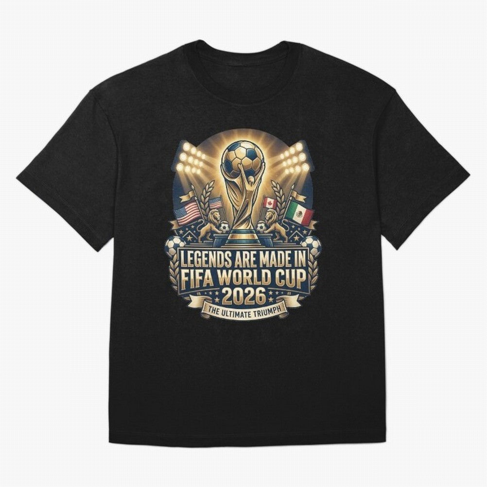 Legendary FIFA World Cup 2026 Football Quote Design For Passionate Soccer Fans Oversized T-Shirt Wear the Spirit of the FIFA World Cup 2026 Group Stage Journey through Haaland and Mbappe Highlights, Argentina Pride, Soccer Culture, Superstar