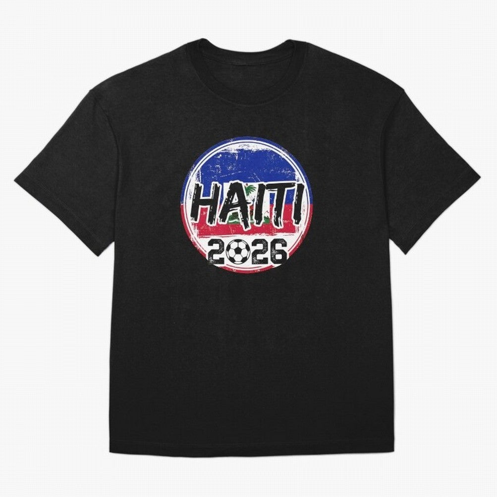 Haiti World Cup 2026 Soccer Fan Game Day T-Shirt_86605887 Oversized T-Shirt Mark Match Day Hype around FIFA World Cup 2026 Group Stage, Messi, Brazil, Game Day Rituals, Football Legends, Country Pride and the Road to the Final; Created for Match