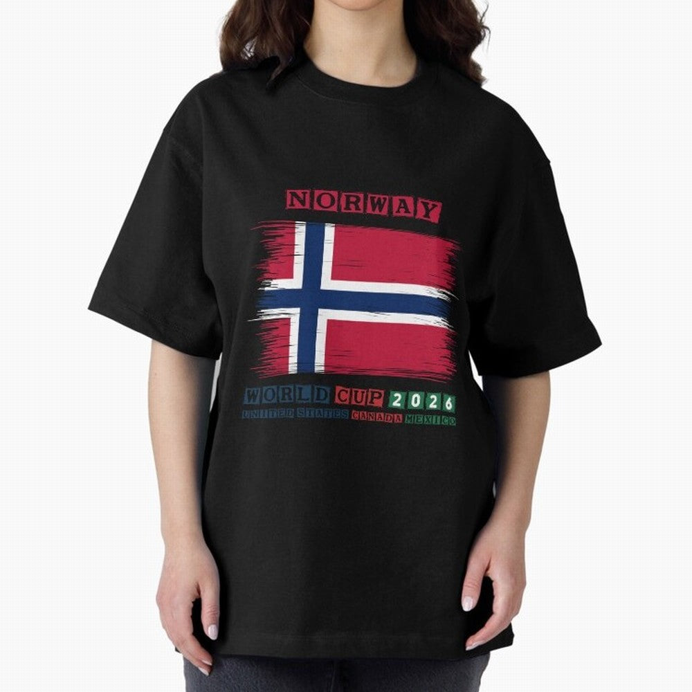 NORWAY WORLD CUP 2026 Oversized T-Shirt Turn Up for the FIFA World Cup 2026 Group Stage Journey through CR7 and Messi Highlights, England and Germany Pride, Goal Celebration Energy, Supporter Heritage, Football Icons and Worldwide Tournament Joy;