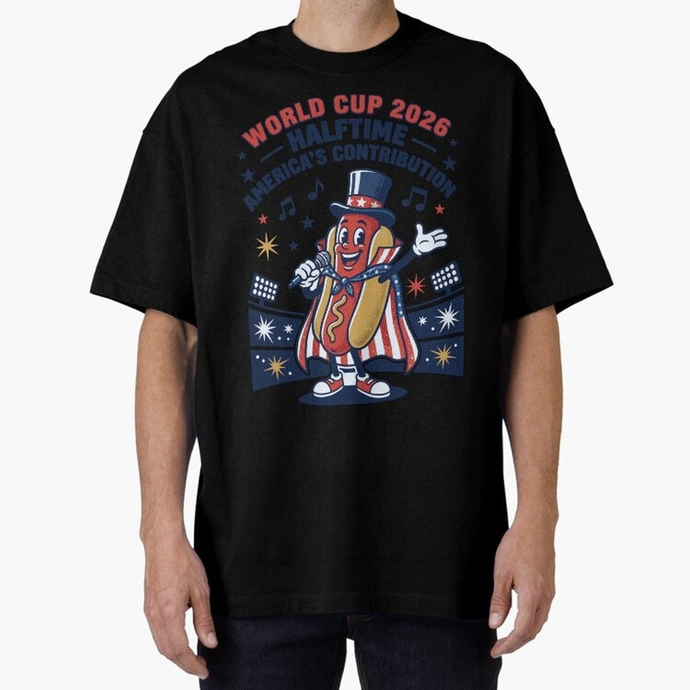 World Cup 2026 Halftime ¡ª America's Contribution V2 Oversized T-Shirt Show Fan Pride Across FIFA World Cup 2026 for Fans of Neymar and Netherlands, Bringing Fan Favorite Moments, National Team Passion, Big Match Drama and Soccer History; Ideal for