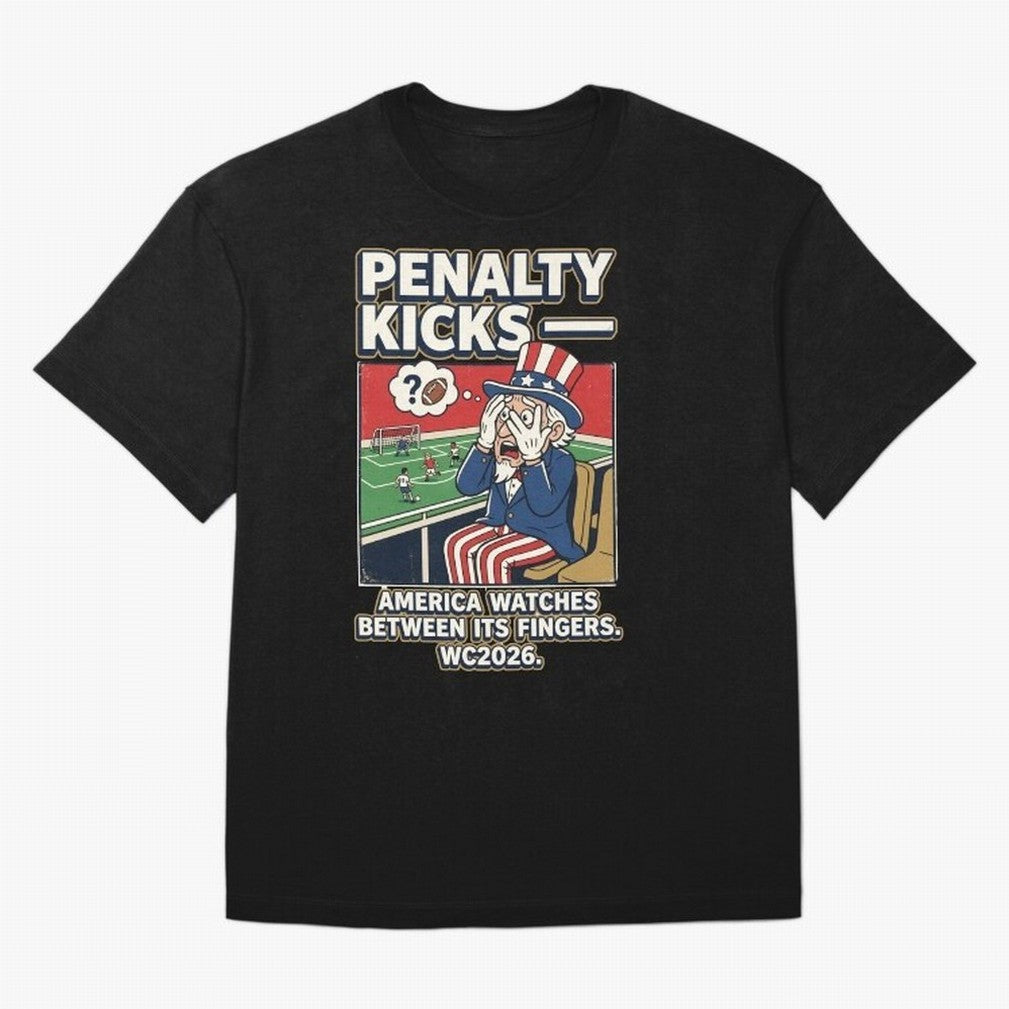 Penalty Kicks ¡ª WC2026 V2 Oversized T-Shirt Make Game Day About the FIFA World Cup 2026 Journey through CR7 Highlights, Brazil, Portugal and Argentina Pride, Retro Football Energy, Iconic Rivalries, Trophy Chase Drama and Stadium Atmosphere;