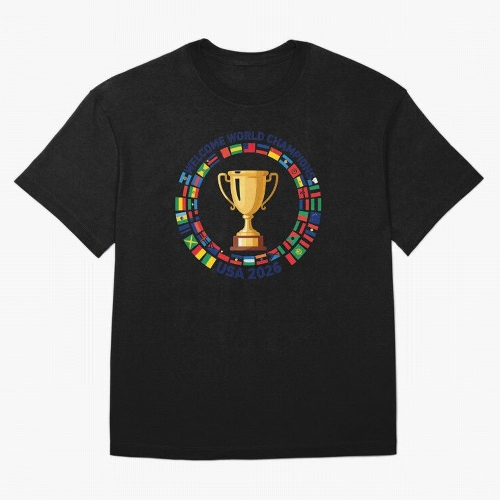 World Cup 2026 Celebration T-Shirt | USA Canada Mexico Soccer Fan Tee Oversized T-Shirt Show Your Love for Global Football Passion for FIFA World Cup 2026 Group Stage, Driven by Messi, France, Football Festival Excitement, Trophy Ambitions, Country
