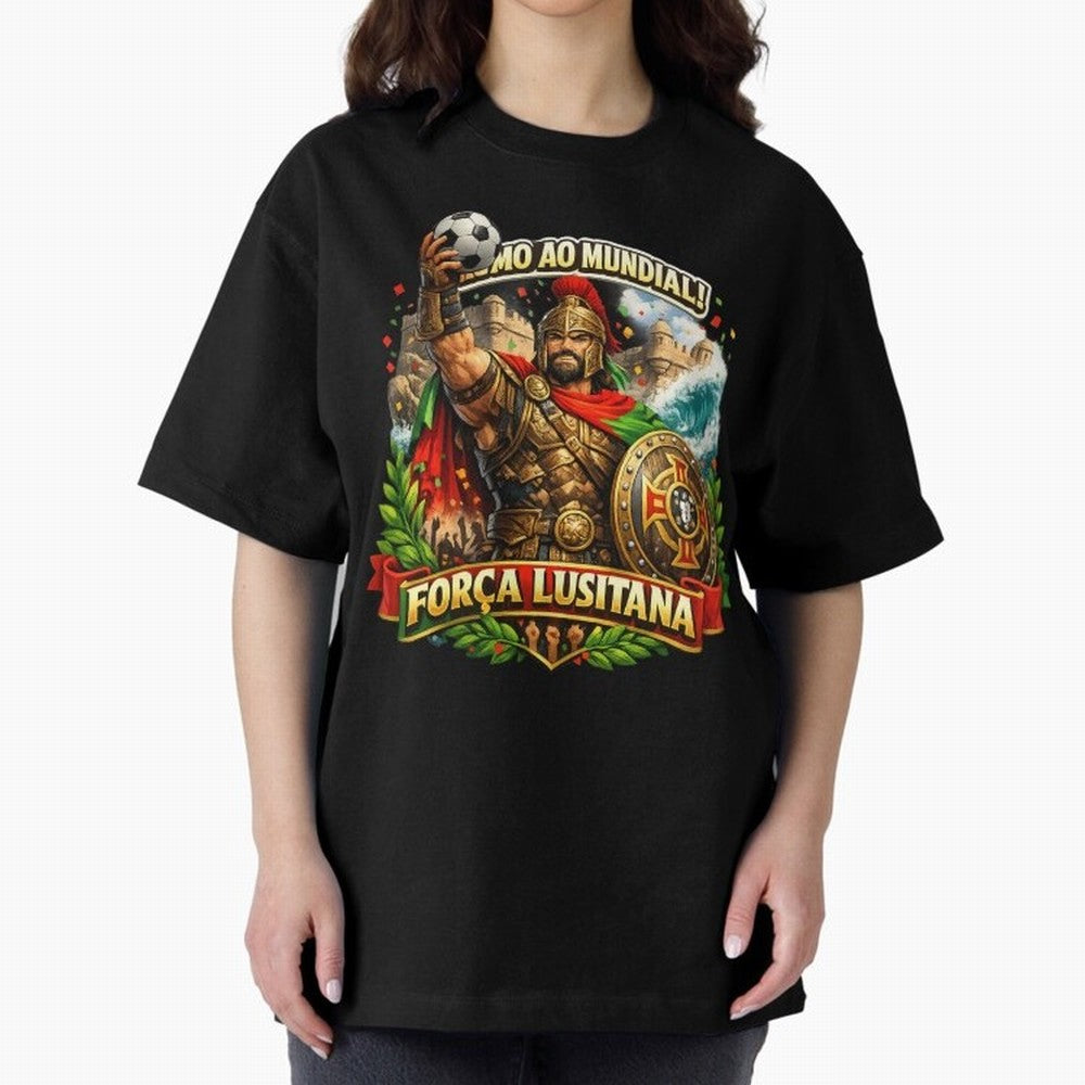 Portugal Rooster World Cup 2026 Fan Art Oversized T-Shirt Spotlight Global Football Passion for FIFA World Cup 2026 Group Stage, Featuring Cristiano Ronaldo, Haaland and CR7, Brazil, Tournament Hype, Historic Matchups, Family Viewing Parties and