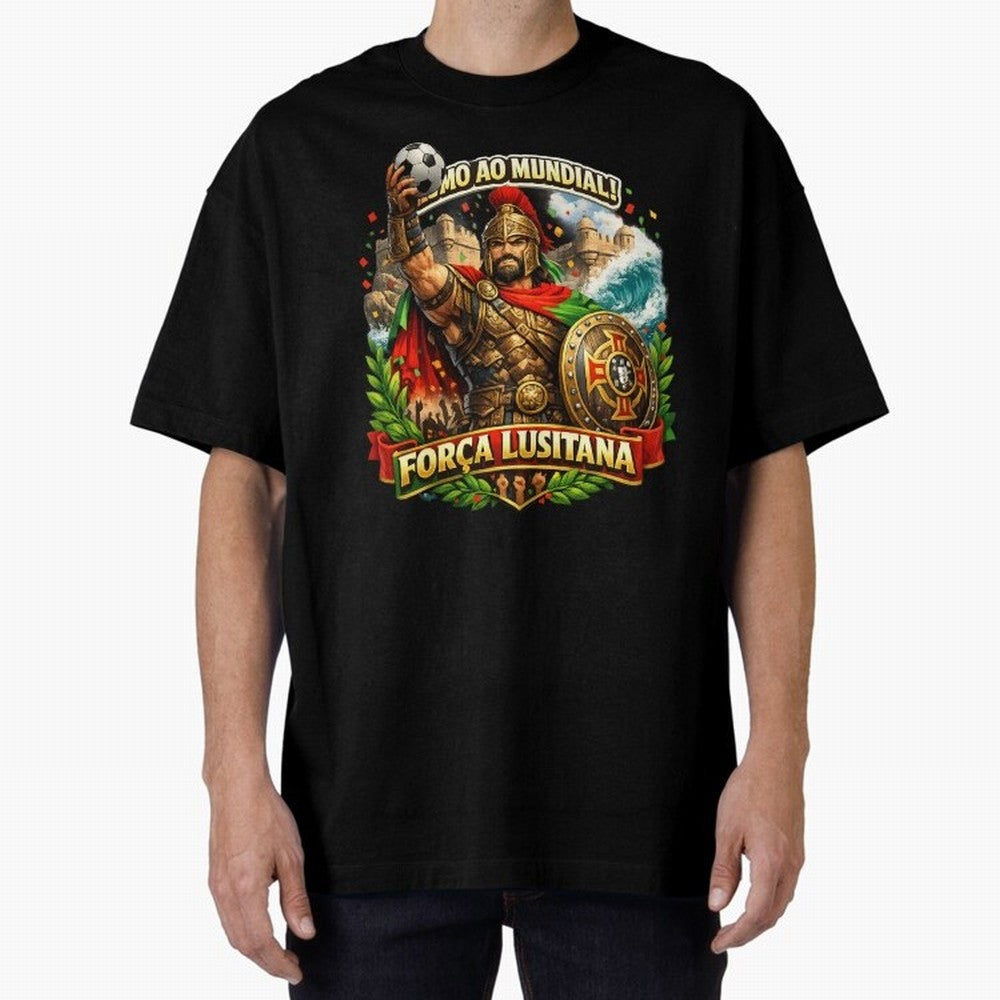 Portugal Rooster World Cup 2026 Fan Art Oversized T-Shirt Spotlight Global Football Passion for FIFA World Cup 2026 Group Stage, Featuring Cristiano Ronaldo, Haaland and CR7, Brazil, Tournament Hype, Historic Matchups, Family Viewing Parties and
