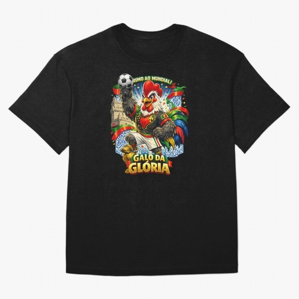 Portugal Rooster World Cup 2026 Fan Art Oversized T-Shirt Make the Season About FIFA World Cup 2026 Built around CR7 and Messi, Brazil, Portugal and Argentina Energy, Retro Football Energy, Iconic Rivalries, Trophy Chase Drama and Stadium