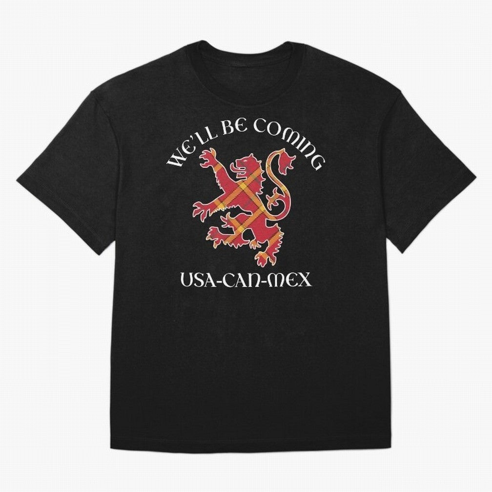 Scotland on Tour WC 2026 Oversized T-Shirt Show Love for Legendary Goals in FIFA World Cup 2026 USA Canada Mexico for Fans of Haaland and Mbappe and Spain and Netherlands, Bringing Global Supporter Spirit, Legendary Goals, National Colors and