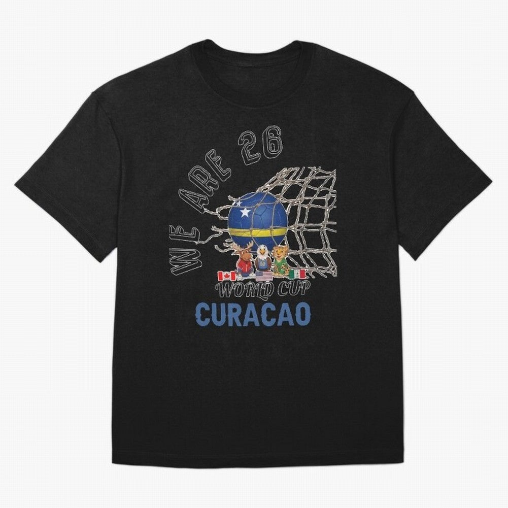 World cup 26 - Curacao Oversized T-Shirt Celebrate Global Football Passion for FIFA World Cup 2026 Group Stage, Made for Cristiano Ronaldo, Haaland and CR7, Brazil, Tournament Hype, Historic Matchups, Family Viewing Parties and Global Sports Pride;