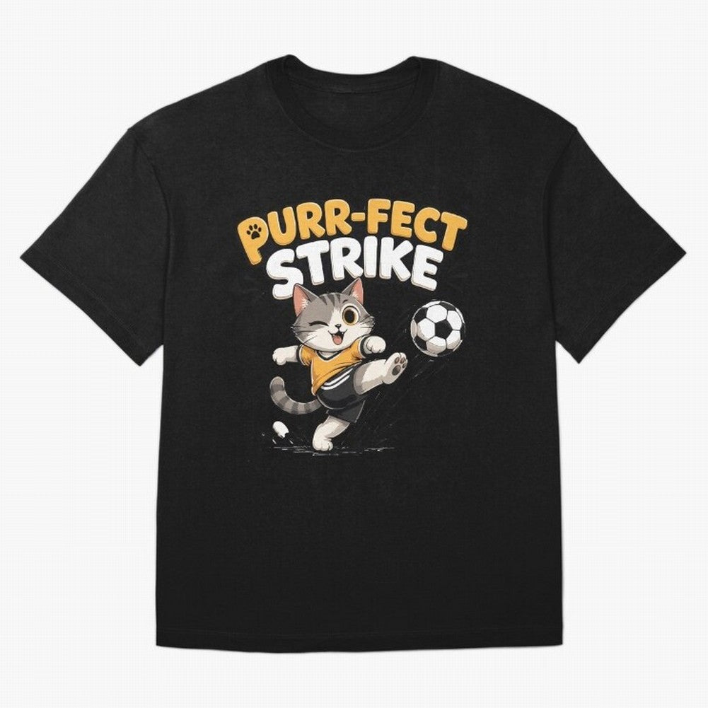 Purr-fect Strike Oversized T-Shirt Support the Legends of FIFA World Cup 2026 Group Stage Filled with Haaland, Portugal, Spain and Germany Energy, Champion Mindset, Group Stage Buzz, Knockout Tension and Passionate Fan Culture; Perfect for People