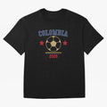 Colombia ¡ª Vintage Soccer Tee Oversized T-Shirt Cheer for Global Football Passion for FIFA World Cup 2026 USA Canada Mexico, Driven by Cristiano Ronaldo, Spain, Retro Football Energy, Iconic Rivalries, Trophy Chase Drama and Stadium Atmosphere;