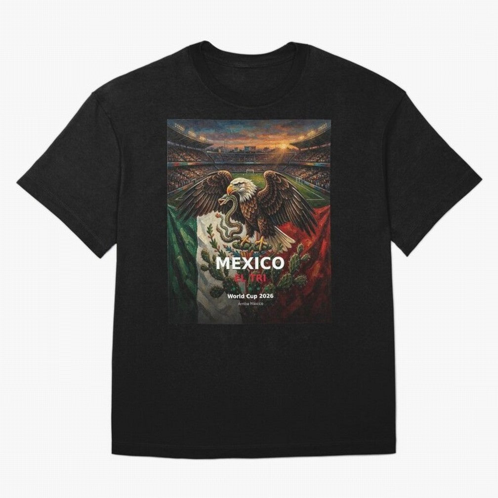 Mexico El Tri - World Cup 2026 Soccer Fan Tee Oversized T-Shirt Build the FIFA World Cup 2026 Journey through Messi and Cristiano Ronaldo Highlights, England Pride, Football Passion, Legendary Performances, Festival Vibes and Supporter Community;
