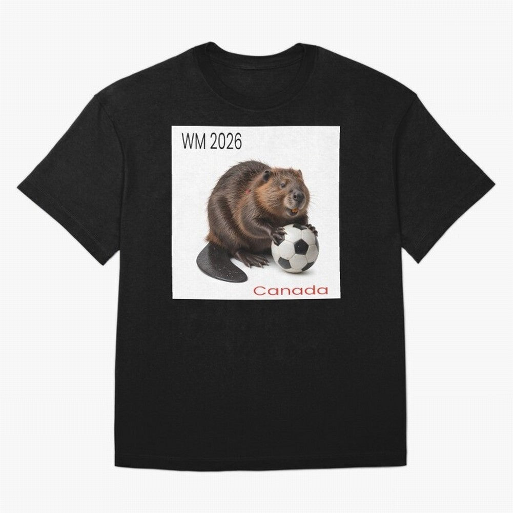 Canadian beaver invites you to World Cup 2026 in USA, Canada and Mexico Oversized T-Shirt Show Your Stadium Side during FIFA World Cup 2026 USA Canada Mexico Spirit, Filled with France and Portugal, Neymar, Haaland and Cristiano Ronaldo, Classic