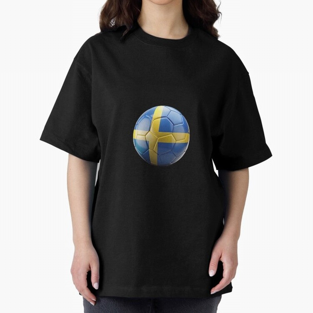 Sweden Football Oversized T-Shirt Celebrate National Team Dreams in the FIFA World Cup 2026 Journey through CR7 Highlights, Germany Pride, Supporter Pride, Iconic Celebrations, Legendary Names and Global Match Day Energy; Ideal for Football Dads,