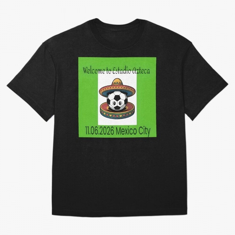 Welcome to Estadio Azteca Mexico City June 11, 2026 Oversized T-Shirt Bring a Champion Mindset to FIFA World Cup 2026 Built around Haaland, Germany Energy, Championship Spirit, Famous Goals, Roaring Crowds and International Football Unity; Created