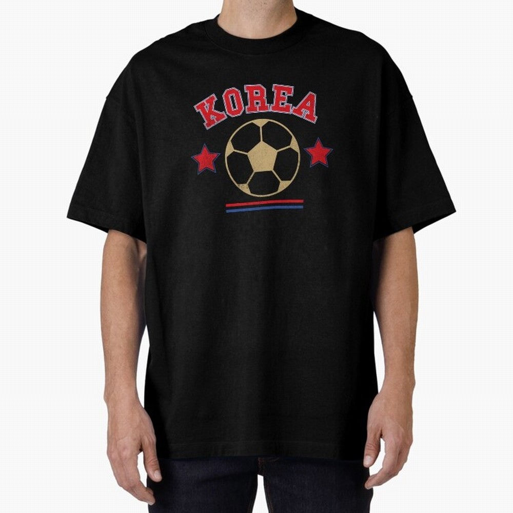 Korea 2026 ¡ª Vintage Soccer Tee Oversized T-Shirt Support Your Favorite Stars during Match Day Hype around FIFA World Cup 2026 Group Stage, Messi and Cristiano Ronaldo, Argentina, France and Brazil, Sports Nostalgia, International Competition,