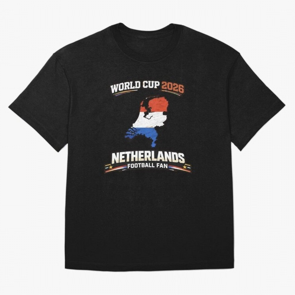 Netherlands Football Fan World Cup 2026 - Dutch Map Vintage Art Oversized T-Shirt Celebrate Supporters United by FIFA World Cup 2026 Connected to Mbappe, Netherlands Energy, Classic Soccer Heritage, Championship Pressure, Fan Loyalty and