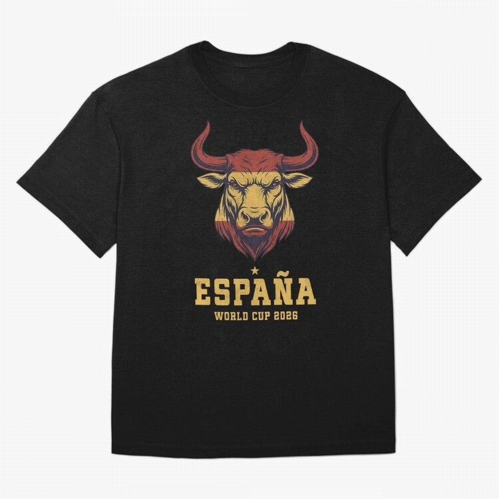Spain Football World Cup 2026 - Vintage Spanish Bull Espa?a Oversized T-Shirt Bring Retro Soccer Energy to Global Football Passion for FIFA World Cup 2026, with Neymar, Haaland and Cristiano Ronaldo, Spain and Netherlands, Retro Football Energy,