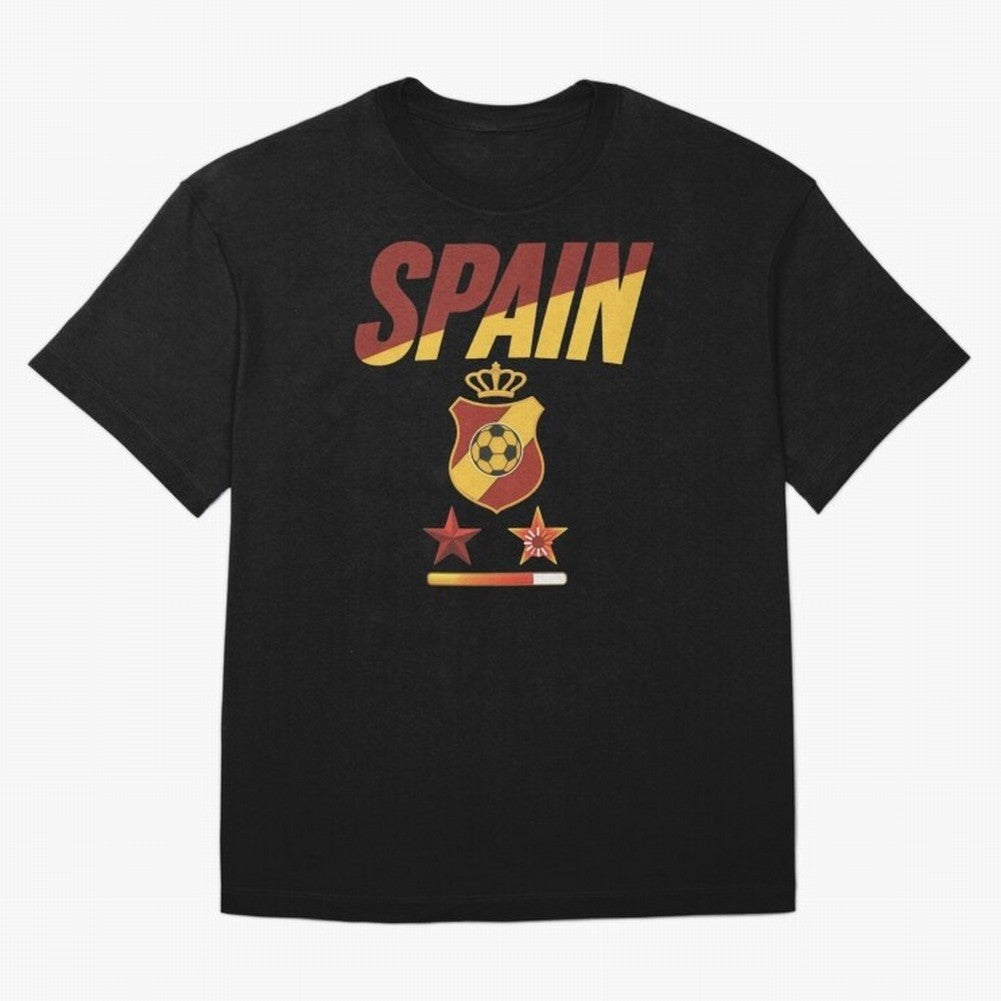 Spain Football World Cup 2026 - La Roja Stars Loading Oversized T-Shirt Celebrate Football Dreams Across Match Day Hype around FIFA World Cup 2026 Group Stage, Messi, Brazil, Champion Mindset, Group Stage Buzz, Knockout Tension and Passionate Fan