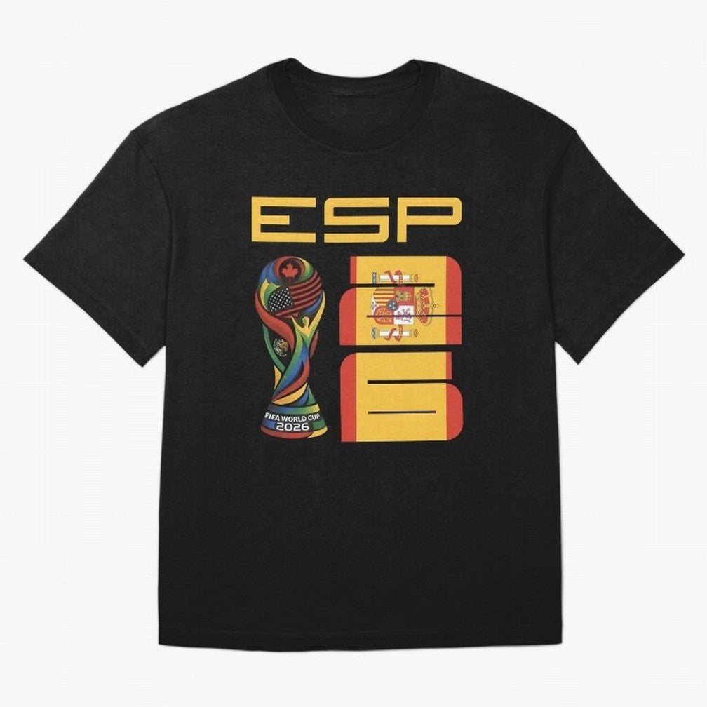 Spain Soccer World Cup 2026 Fan Art - ESP La Roja Oversized T-Shirt Make Memories around FIFA World Cup 2026 USA Canada Mexico Capturing Messi, Neymar and Mbappe, Argentina, France and Brazil Energy, Global Supporter Spirit, Legendary Goals,