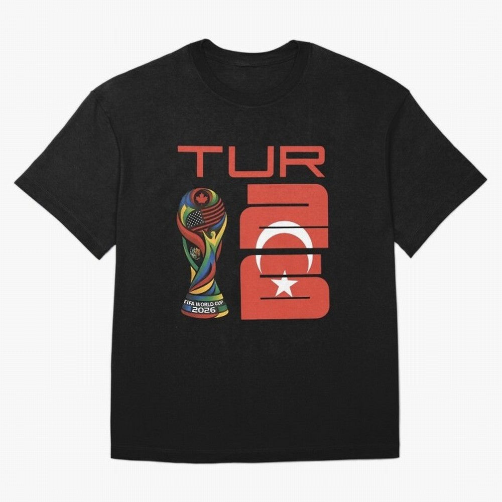 Turkey Football World Cup 2026 Fan Design Oversized T-Shirt Make Your Look Match the FIFA World Cup 2026 Journey through CR7 and Messi Highlights, England Pride, Football Festival Excitement, Trophy Ambitions, Country Rivalries and Star Player