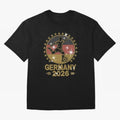 Germany Soccer World Cup 2026 Glitter Style Fan Art Oversized T-Shirt Celebrate Every Goal in the FIFA World Cup 2026 Journey through Haaland and Mbappe Highlights, Portugal, Spain and Germany Pride, Tournament Hype, Historic Matchups, Family