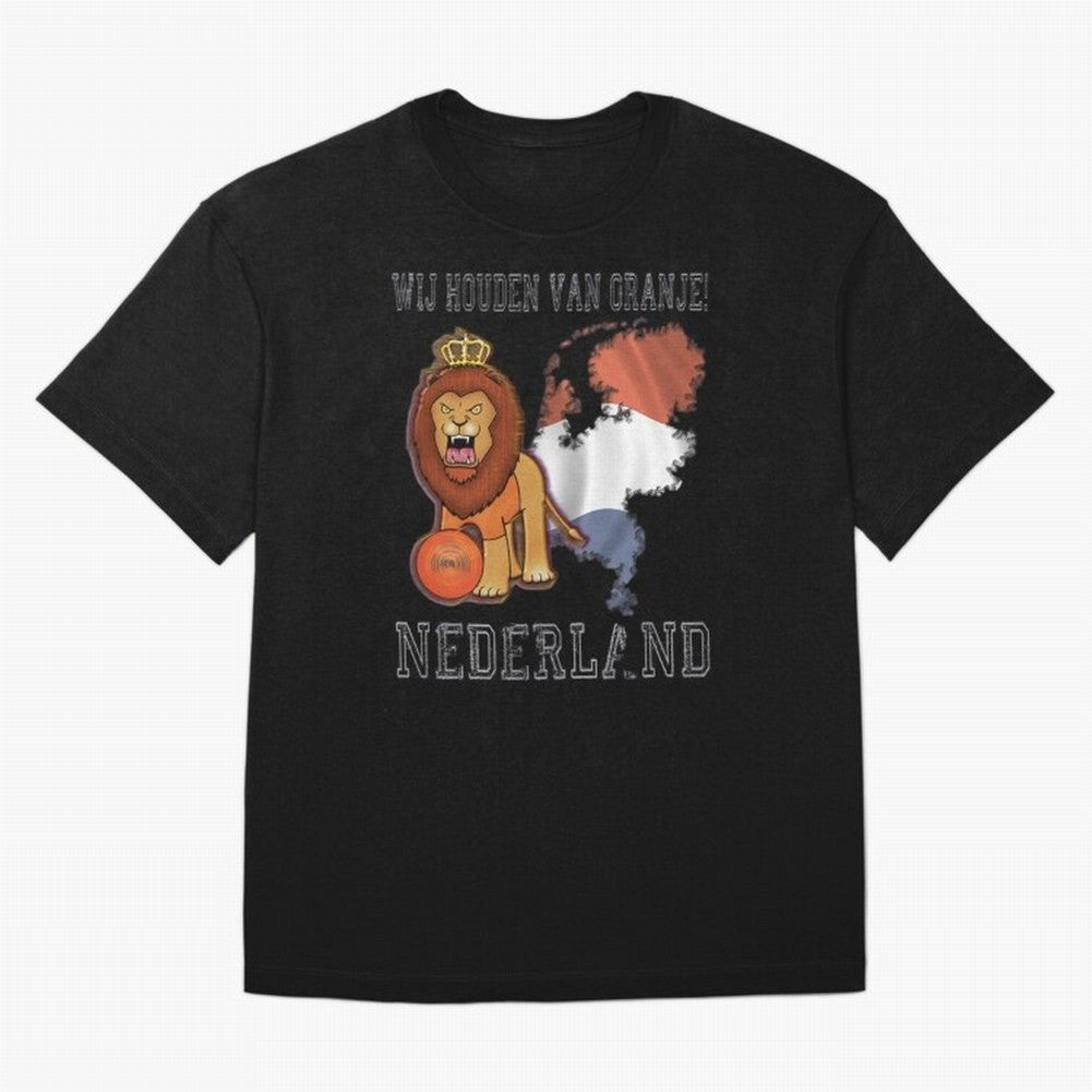 Dutch Pride Lion - Netherlands Football Fans Oranje Oversized T-Shirt Mark Match Day Hype around FIFA World Cup 2026 Group Stage, Neymar, Spain and Netherlands, Champion Mindset, Group Stage Buzz, Knockout Tension and Passionate Fan Culture;