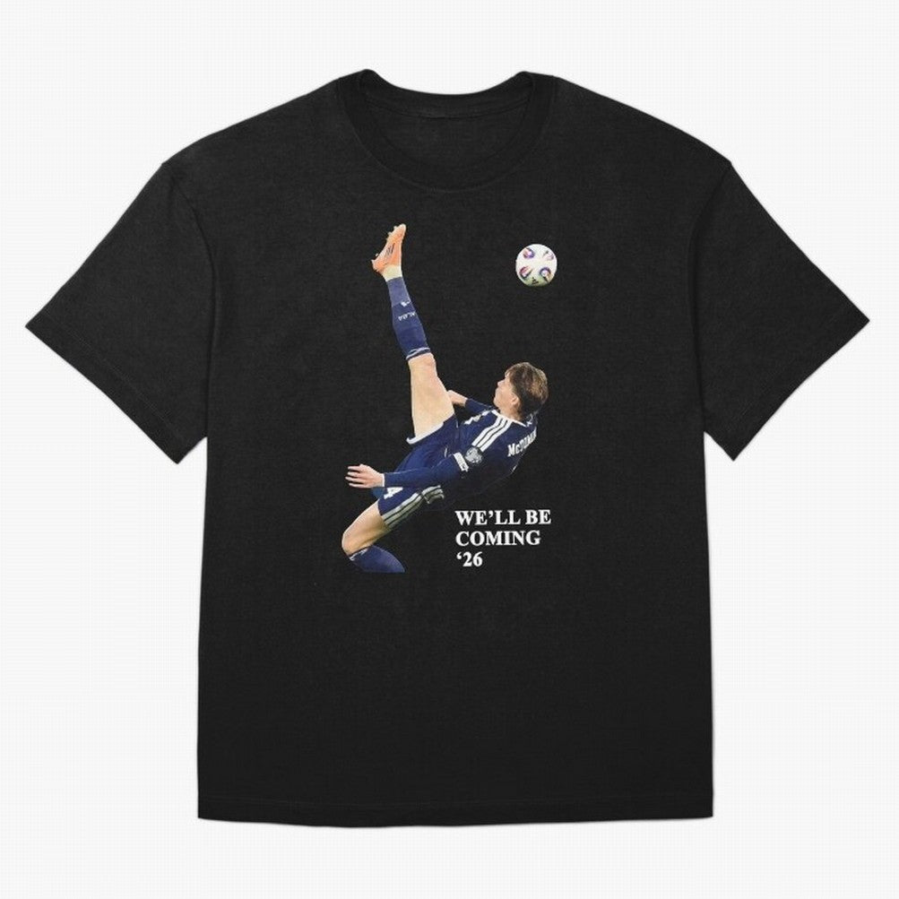 Scotland We'll Be Coming 26 WC Oversized T-Shirt Bring Legendary Rivalry Energy to FIFA World Cup 2026 Spirit, Filled with France, Mbappe and Neymar, Championship Spirit, Famous Goals, Roaring Crowds and International Football Unity; Ideal for Fans