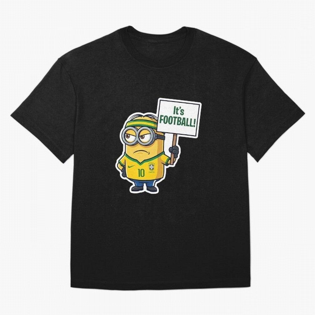It's Football! - Funny Brazil Soccer Meme (Soccer v Football) v2 Oversized T-Shirt Stand Out with Spirit from FIFA World Cup 2026 USA Canada Mexico for Fans of CR7 and England and Germany, Bringing Football Passion, Legendary Performances, Festival