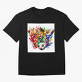 World Football Mascots ¨C Ultimate Soccer Fan Cartoon Design Oversized T-Shirt Keep the Legacy of FIFA World Cup 2026 Group Stage Spirit, Driven by Netherlands, CR7 and Messi, Championship Spirit, Famous Goals, Roaring Crowds and International
