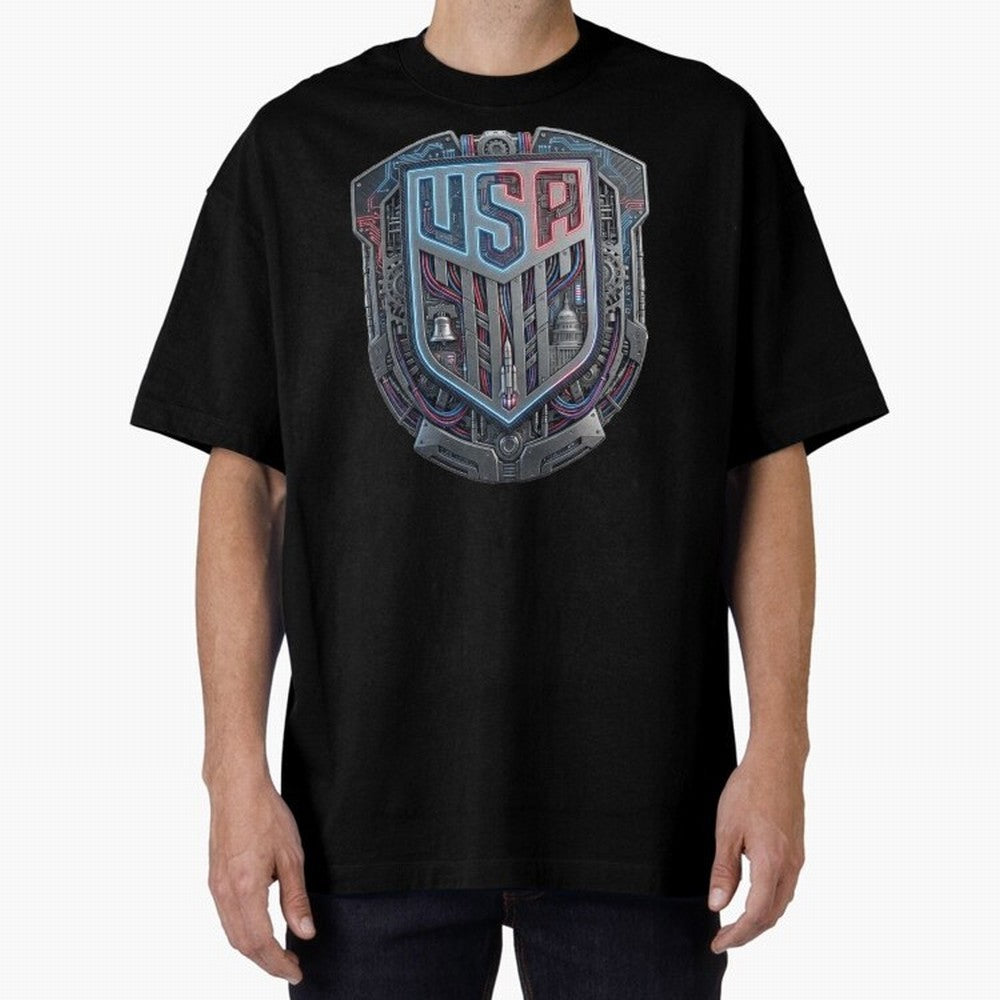 United States Great Seal - American Pride Oversized T-Shirt Experience Global Football Passion for FIFA World Cup 2026 Group Stage, Built around Haaland and Mbappe, Portugal, Championship Spirit, Famous Goals, Roaring Crowds and International